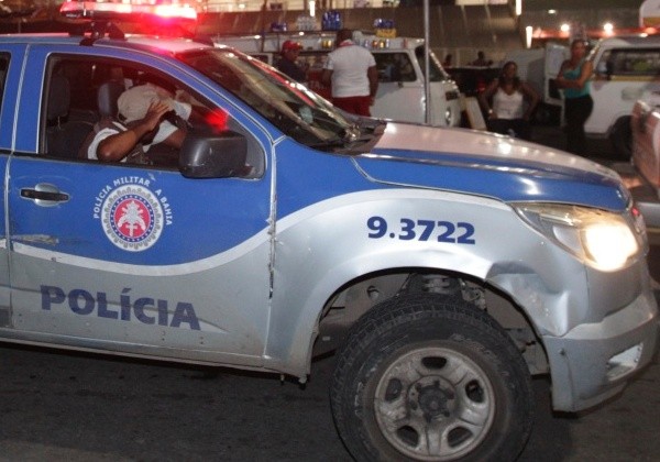 Policiamento garante segurança de torcedoras na Arena Fonte Nova, no jogo entre Bahia x Ceará Foto: Mateus Pereira/GOVBA